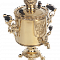 фото Сувенирный самовар Малютка с накладным элементом герб Россия, цвет золото интернет магазина Придворный Фабрикантъ