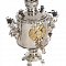 фото Сувенирный самовар Малютка с накладным элементом герб Царская Россия, цвет серебро интернет магазина Придворный Фабрикантъ
